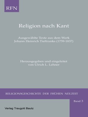 cover image of Religion nach Kant